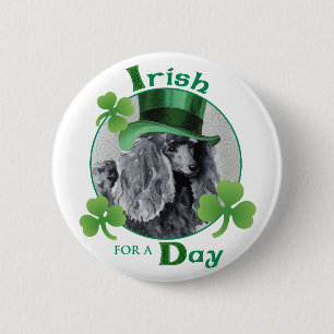 Badge Rond 5 Cm Saint Patrick's Day Miniature Poodle