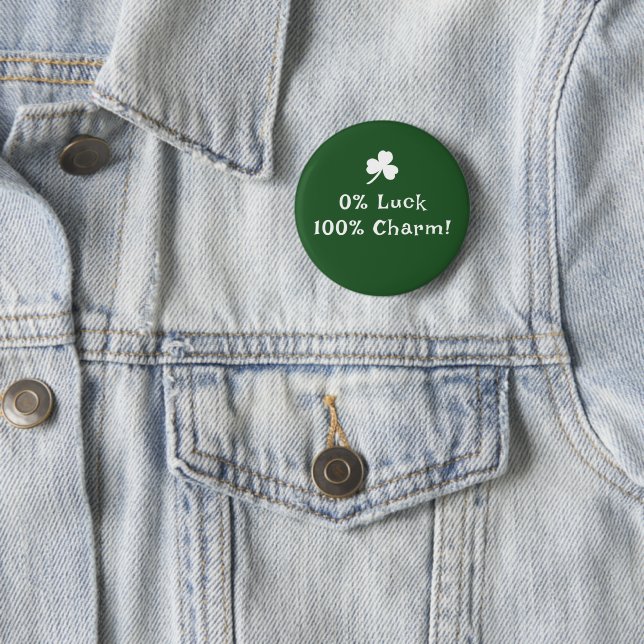 Badge Rond 5 Cm Saint Patrick's day, texte amusant bouton festif (En situation)