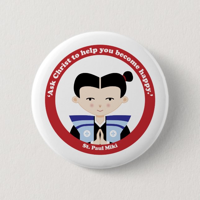 Badge Rond 5 Cm Saint Paul Miki (Devant)