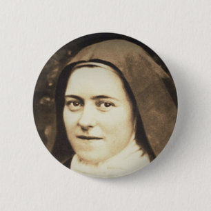 BADGE ROND 5 CM SAINT THERESE DE LISIEUX