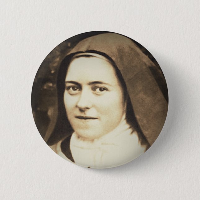 BADGE ROND 5 CM SAINT THERESSE DE LISIEUX (Devant)