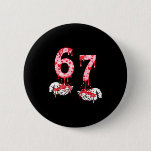 Badge Rond 5 Cm Saint-Valentin 67 Meme Six Sept 6 7 Valentin Coeur