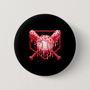 Badge Rond 5 Cm Saint-Valentin Baseball Garçons Crème Glacée Goutt
