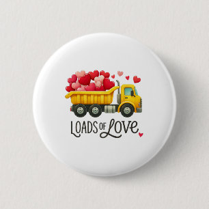 Badge Rond 5 Cm Saint-Valentin Camion de Camion Charges d'Amour To