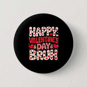 Badge Rond 5 Cm Saint-Valentin Coeur Enfant Féminin