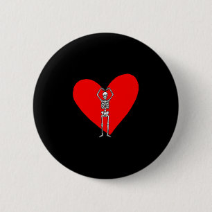 Badge Rond 5 Cm Saint-Valentin heureux pour femmes squelette vinta