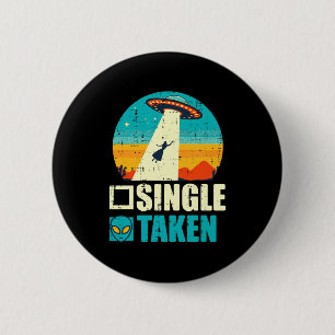 Badge Rond 5 Cm Saint-Valentin Pris Enlèvement Ufo Drôle Alien Hom