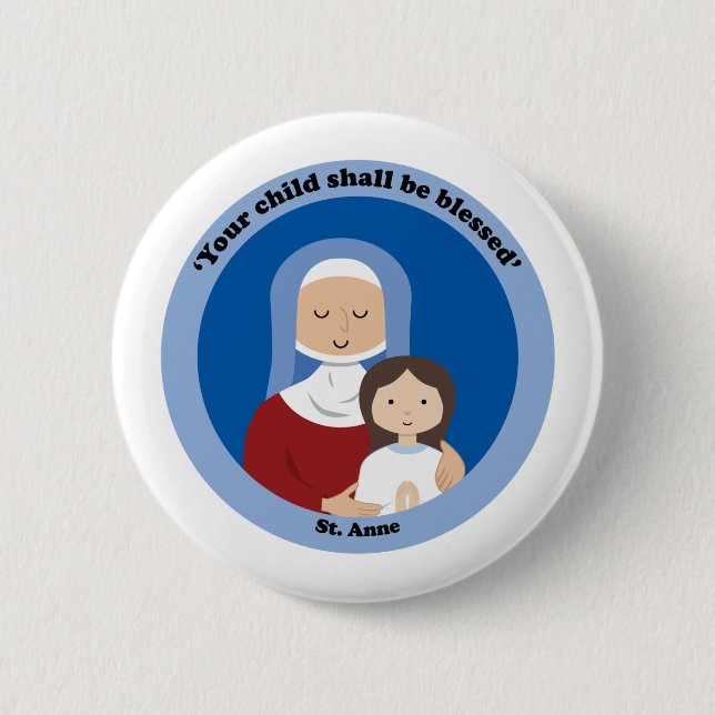 Badge Rond 5 Cm Sainte-Anne (Devant)