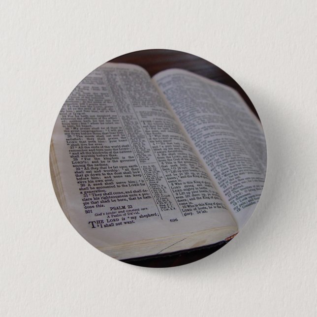 Badge Rond 5 Cm Sainte Bible (Devant)