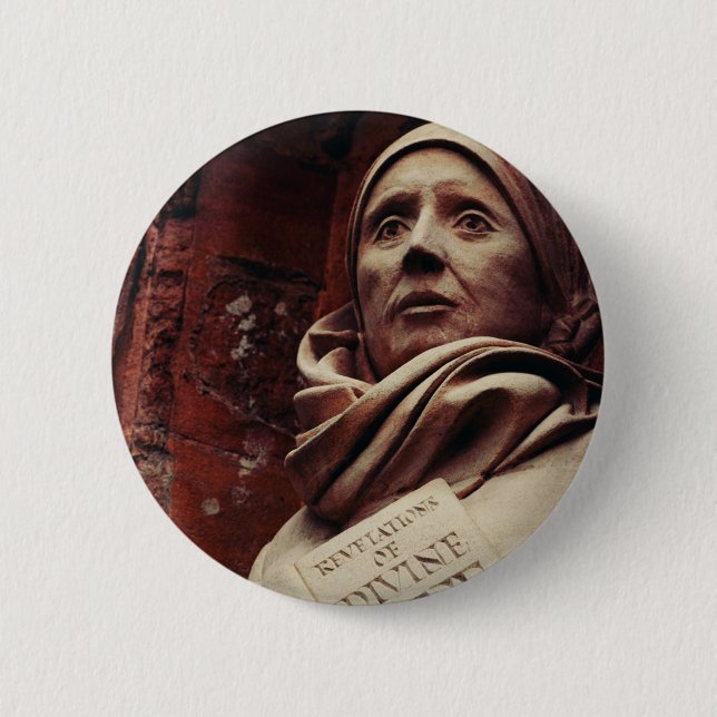 Badge Rond 5 Cm Sainte Julienne de Norwich (Devant)