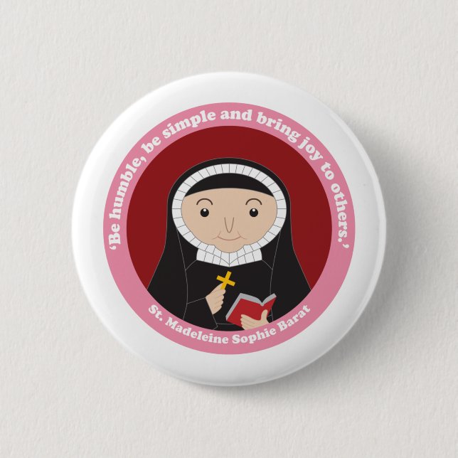 Badge Rond 5 Cm Sainte-Madeleine Sophie Barat (Devant)