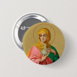 Badge Rond 5 Cm Sainte Marie Madeleine en porte-myrrhe (Dét.; ORX