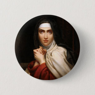 Badge Rond 5 Cm Sainte Thérèse d'Avila Réformatrice et Maîtresse d