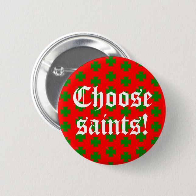 Badge Rond 5 Cm Saints_Amany Slogan (Édition de Noël #2) (Devant & derrière)