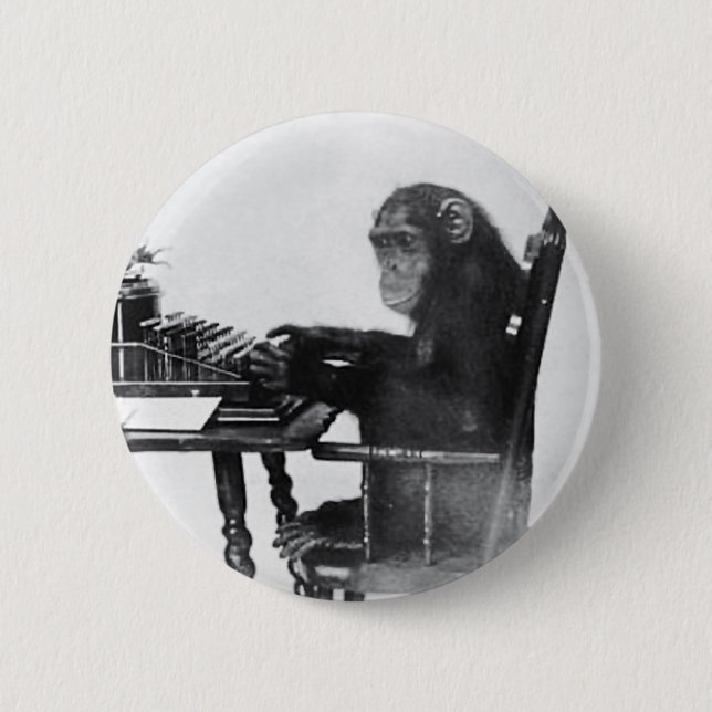 Badge Rond 5 Cm Saisie de singe (Devant)