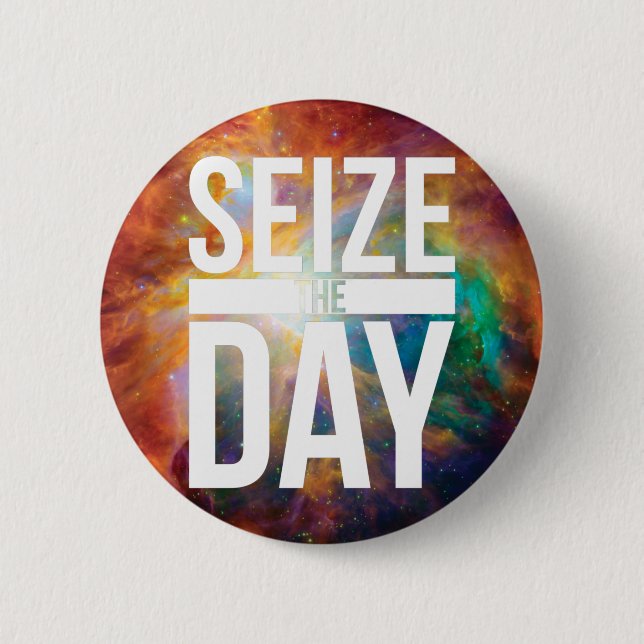 Badge Rond 5 Cm Saisir le jour de la nébuleuse (Devant)