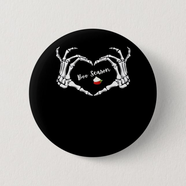 Badge Rond 5 Cm Saison classique Skeleton Hand Heart (Devant)