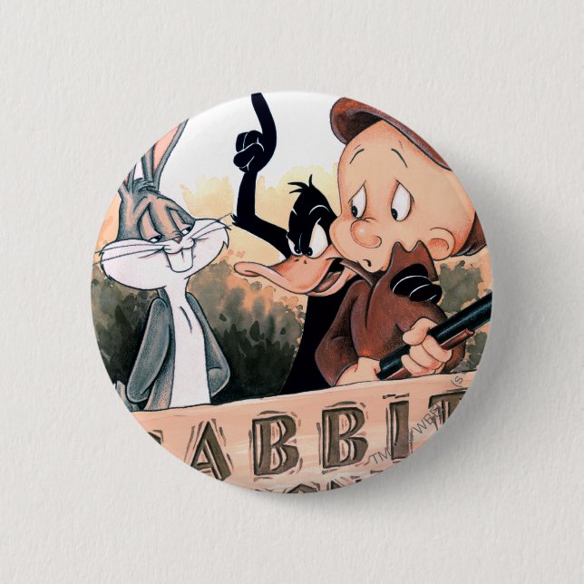 Badge Rond 5 Cm SAISON DE lapin LOONEY TUNES™ (Devant)