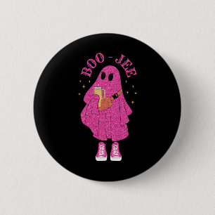 Badge Rond 5 Cm Saison éffrayante Fantôme rose Halloween Costume B
