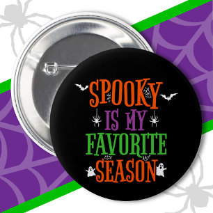Badge Rond 5 Cm Saison éffrayante Fantômes Bats Araignées Hallowee