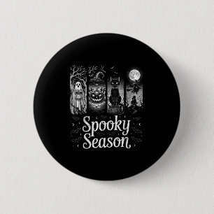 Badge Rond 5 Cm Saison éffrayante Funny Halloween Boo Witch Chat P