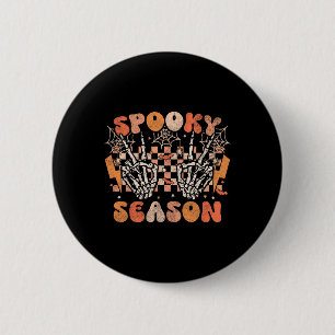 Badge Rond 5 Cm Saison éffrayante Halloween Squelette Costume Retr