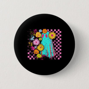 Badge Rond 5 Cm Saison éffrayante Joyeux Halloween Funny Ghost Wil