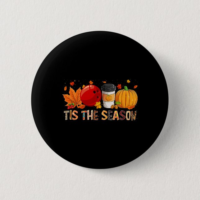 Badge Rond 5 Cm Saison Leopard Citrouille Bowling Halloween Leaf a (Devant)