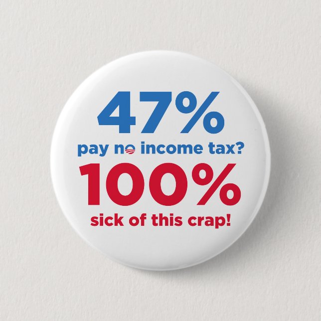 Badge Rond 5 Cm Salaire de 47% aucuns impôts ? (Devant)
