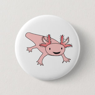 Badge Rond 5 Cm Salamandre mignonne d'Axolotl