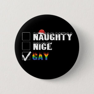 Badge Rond 5 Cm Sale Cadeau de Noël LGBT Fierté Gay Arc-en-ciel