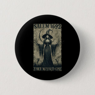 Badge Rond 5 Cm Salem 1692 Ils Ont Manqué Une Sorcière Féministe H