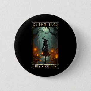 Badge Rond 5 Cm Salem 1692 Ils Ont Manqué Une Sorcière Halloween