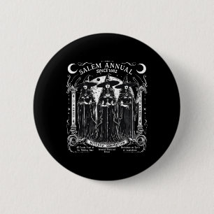 Badge Rond 5 Cm Salem Annual 1692 Witches Convention Filles Vintag
