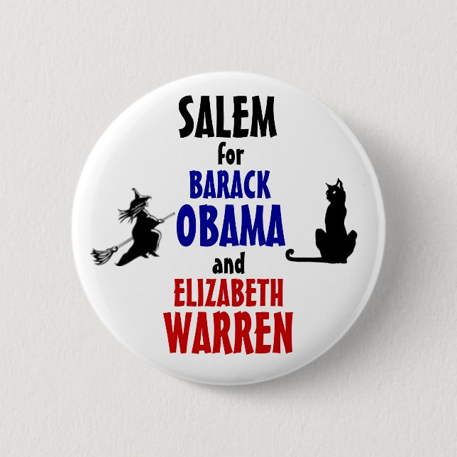 Badge Rond 5 Cm Salem pour Obama et terriers 2012 (Devant)