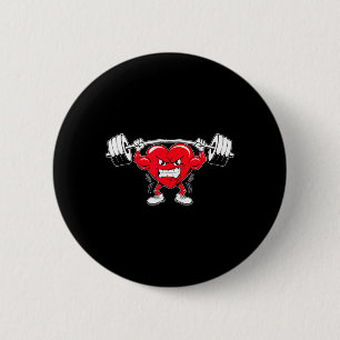Badge Rond 5 Cm Salle de gym de soulagement du coeur Bodybuilding 