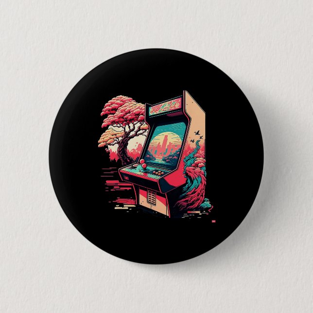 Badge Rond 5 Cm Salle de jeu vidéo 1 (Devant)