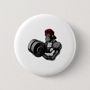 Badge Rond 5 Cm Salle de musculation de gorille de musculation et