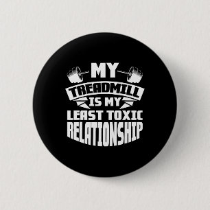 Badge Rond 5 Cm Salle de sport Bodybuilding Mon tapis roulant est