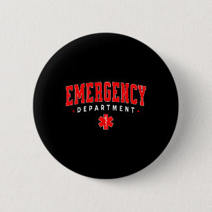 Badge Rond 5 Cm Salle D'Urgence Er Rn Infirmière Département Santé