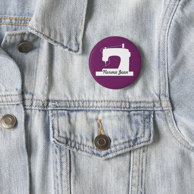 Badge Rond 5 Cm Salon d'artisanat de machines à coudre (En situation)