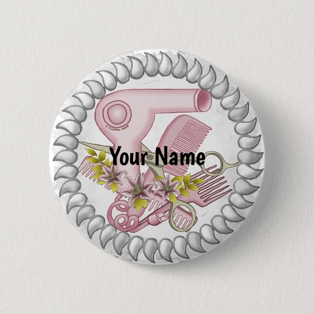 Badge Rond 5 Cm Salon de beauté Lily   (Devant)