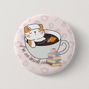 Badge Rond 5 Cm Salon de chat intérieur