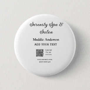 Badge Rond 5 Cm Salon de spa de voyage scanner QR pour les service