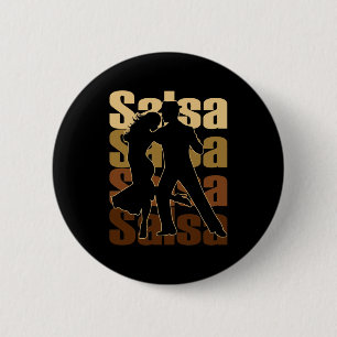 Badge Rond 5 Cm Salsa Danse pour une musique latine Danse Salsa