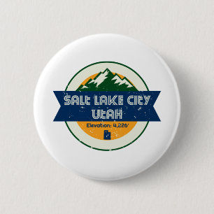 Badge Rond 5 Cm Salt Lake City Utah