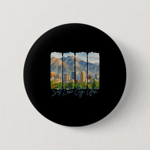 Badge Rond 5 Cm Salt Lake City Utah Voyage Voyage Rencontre Moi À