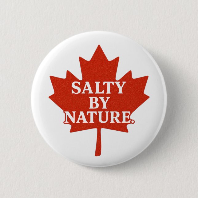 Badge Rond 5 Cm SaltyByNature Épingle du patrimoine canadien (Devant)