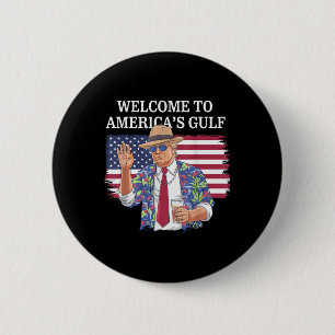 Badge Rond 5 Cm Salutation De Gulf Beach Of America Patriotic