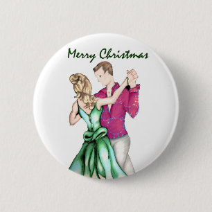 Badge Rond 5 Cm Salutation de Noël